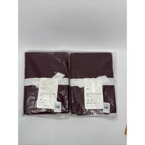 Pottery Barn Merlot Euro Belgian Flax Linen Shams Set Of 2 Luxury 26"x26"\ New